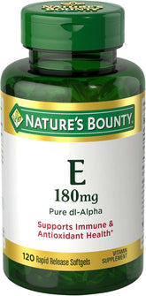 Nature's Bounty Vitamin E Pills and Supplement Softgels, Supports Antioxidant Health, 400iu, 120 Count