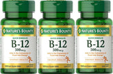 Nature's Bounty Vitamin B-12 500 mcg, 100 ea(Pack of 3)