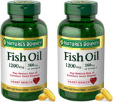 Nature's Bounty Fish Oil Omega 3 Supplements - Supports Heart Health, 1200 Mg Fish Oil, Omega-3, 200 Softgels (Pack of 2)
