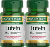 Nature's Bounty Lutein Pills, Eye Health Supplements and Vitamins, Support Vision Health, 20 mg, 40 Softgels (Pack of 2)