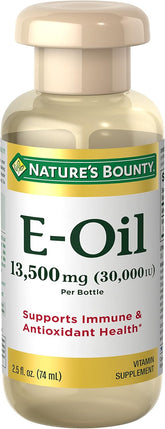Nature’s Bounty Vitamin E Oil, Supports Immune & Antioxidant, 30,000IU Vitamin E, Topical or Oral, 2.5 Oz