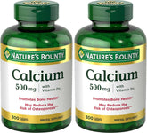 Nature's Bounty Calcium Plus 400 IU Vitamin D3, Immune Support & Bone Health, 300 Tablets (Pack of 2)