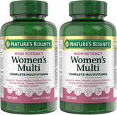 Nature's Bounty High Potency Women’s Complete Multivitamin, Daily Vitamin with Vitamin C, Supports Heart Health & Immune Function, Essential Nutrition for Women, 120 Caplets (Pack of 2)