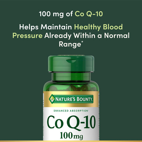 Nature's Bounty CoQ10, Helps Maintain Healthy Blood Pressure, 100 mg, Rapid Release Softgels, 75 Count (Pack of 3)