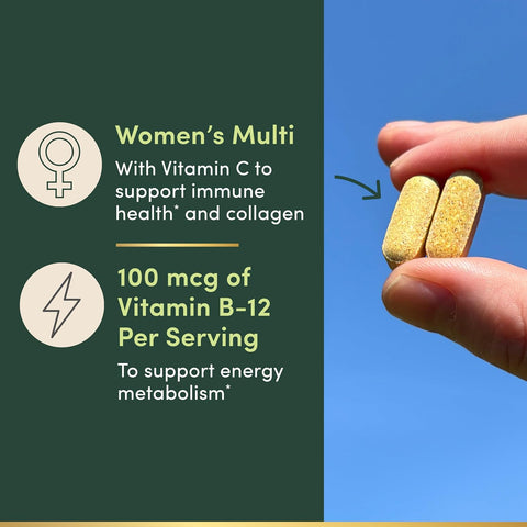 Nature's Bounty High Potency Women’s Complete Multivitamin, Daily Vitamin with Vitamin C, Supports Heart Health & Immune Function, Essential Nutrition for Women, 120 Caplets (Pack of 3)