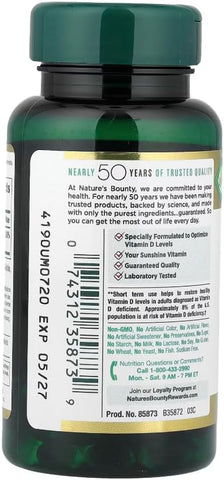 Nature's Bounty, Ultra Strength D3-10,000 IU, 72 Softgels (2pack)