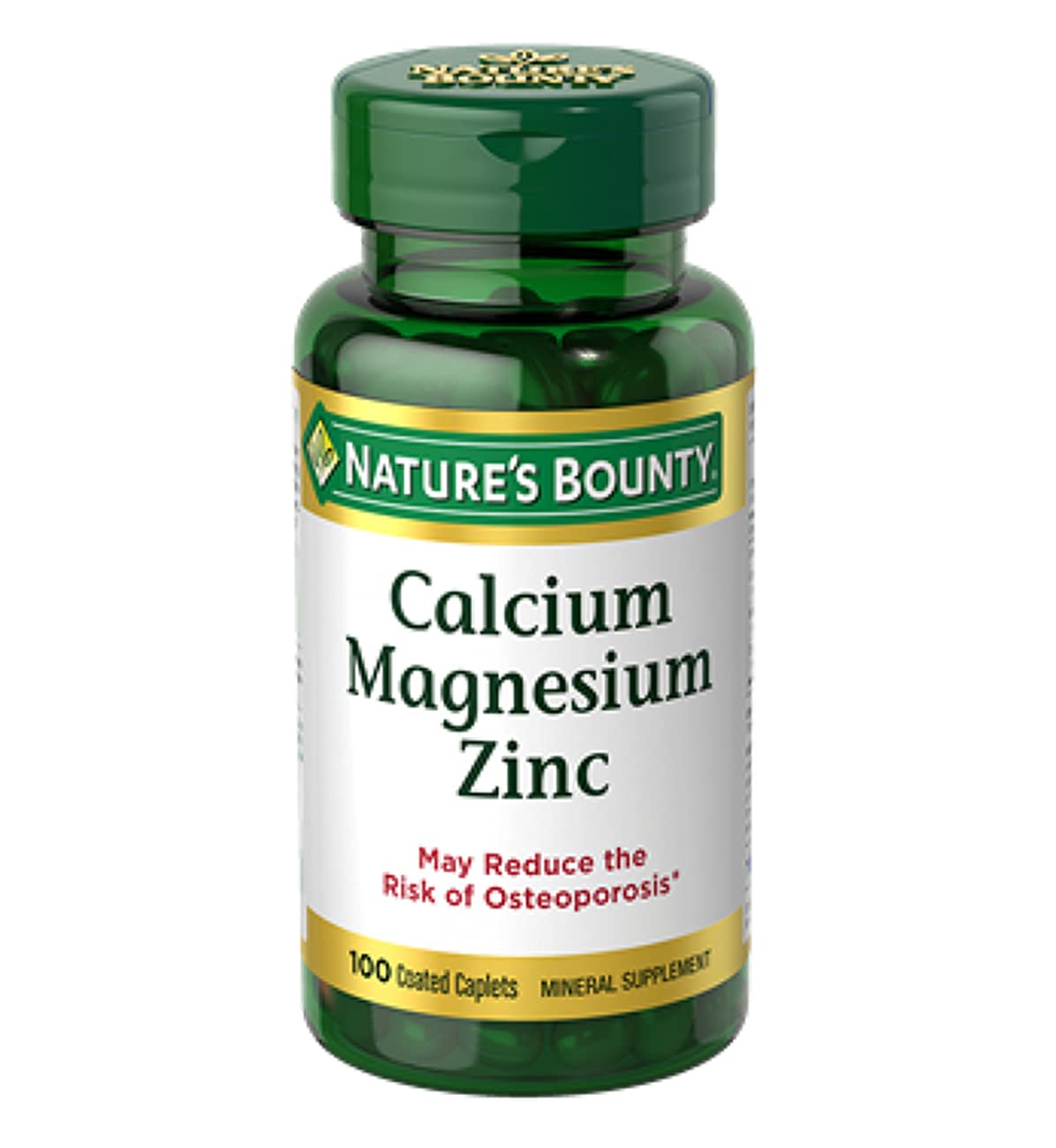 Nature's Bounty Calcium Magnesium Zinc, 100 Count, Pack of 6