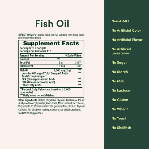Nature's Bounty Fish Oil, 220 Count