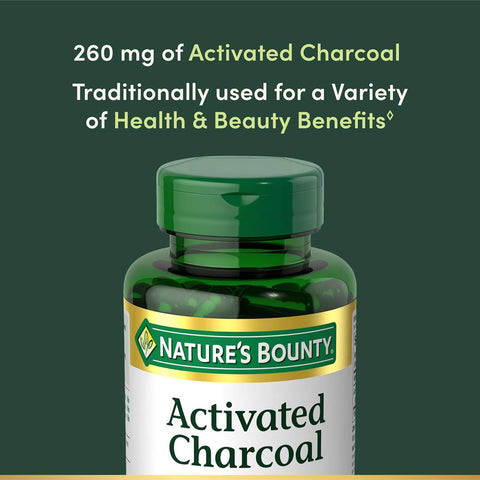 Nature's Bounty Activated Charcoal 260 mg, 100 Capsules, Dietary Supplement to Support a Healthy Lifestyle (Pack of 3)