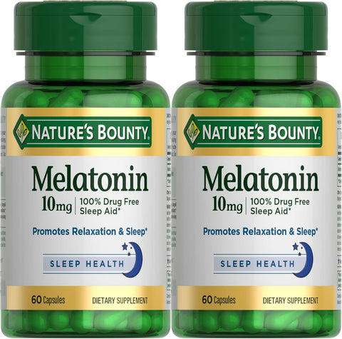 Melatonin by Nature's Bounty, 60 Count (Pack of 2)