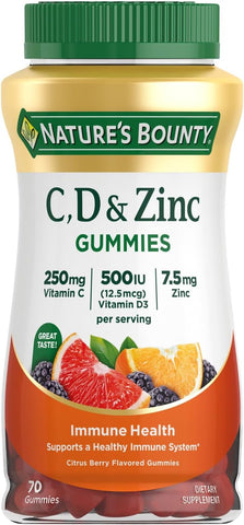 NBTY VIT C & D w/Zinc 12x70 GMY US
