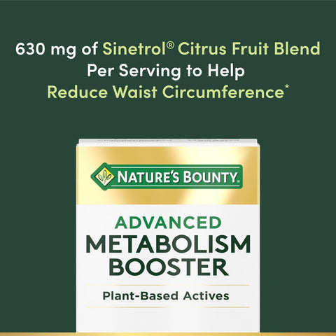 Nature's Bounty Advanced Metabolism Booster, Helps Support Healthy Metabolism & Fat Loss, 60 Capsules