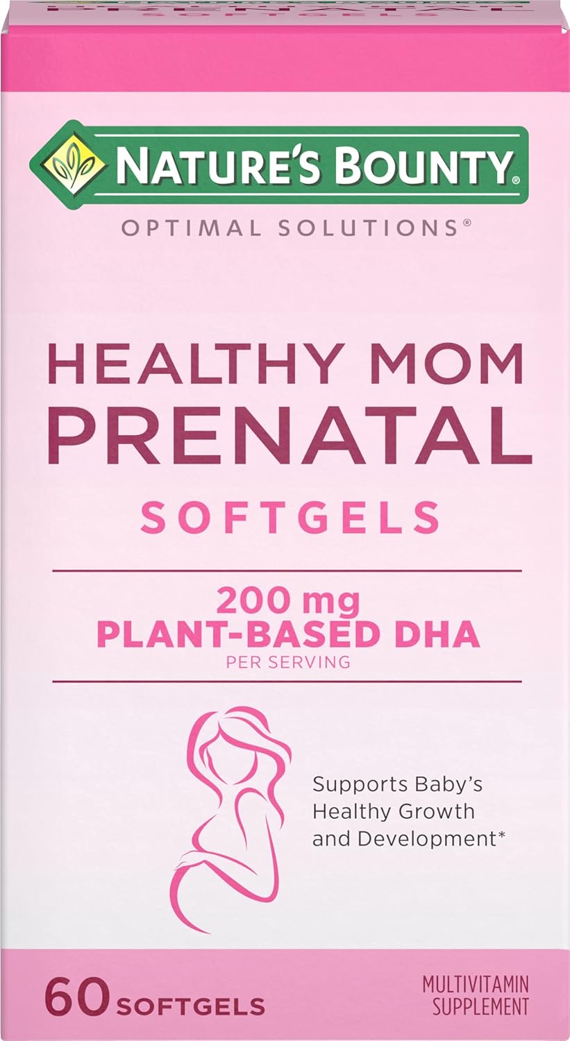 Nature's Bounty Prenatal Multivitamin with DHA Softgels, 60 Count