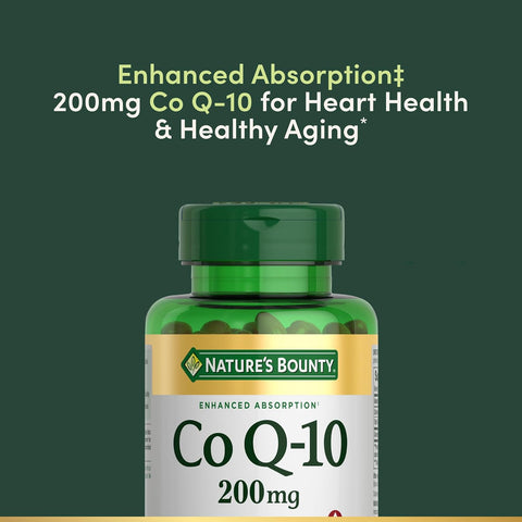 Nature's Bounty CoQ10, Supports Heart Health, Dietary Supplement, 200mg, 80 Rapid Release Softgels