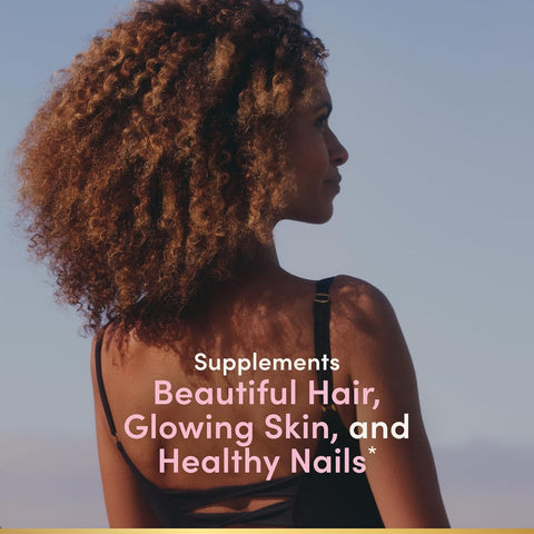 Nature's Bounty Optimal Solutions Advanced Hair, Skin, Nails, 2X Biotin, 80 Strawberry Gummies, 40 Total Servings