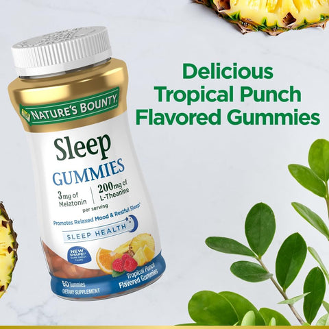 Nature's Bounty 3mg Melatonin and 200mg L-theanine, 60 Count