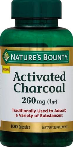 Nature's Bounty Activated Charcoal 260 mg, 100 Capsules, Dietary Supplement to Support a Healthy Lifestyle (Pack of 3)