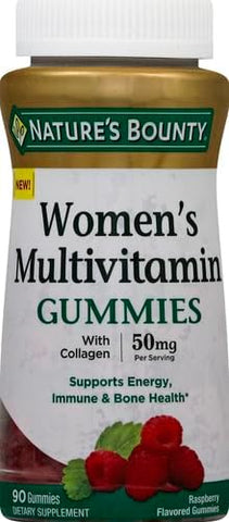 Nature's Bounty Women Multivitamin Gummies, Vitamin Supplements for Adults, General Health, Supports Immune and Bone Health, Mixed Berry and Raspberry Flavored, 90 Gummies (Pack of 3)
