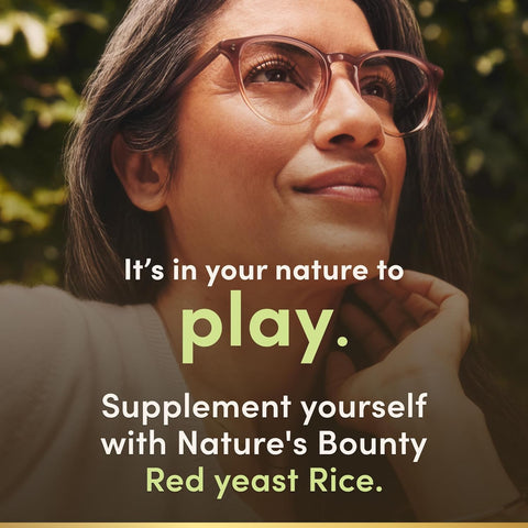 Nature's Bounty Red Yeast Rice, Herbal Supplement, 600mg, 250 Capsules