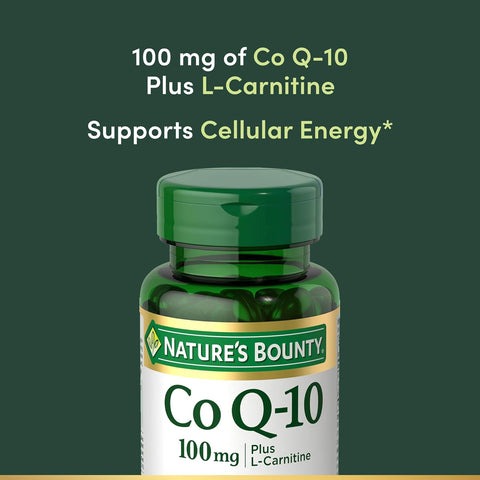 Nature's Bounty CoQ10, Supports Heart Health, 100mg Plus L-Carnitine, 60 Softgels