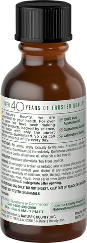 NBTY Nature's Bounty Tea Tree Oil, 1 fl oz