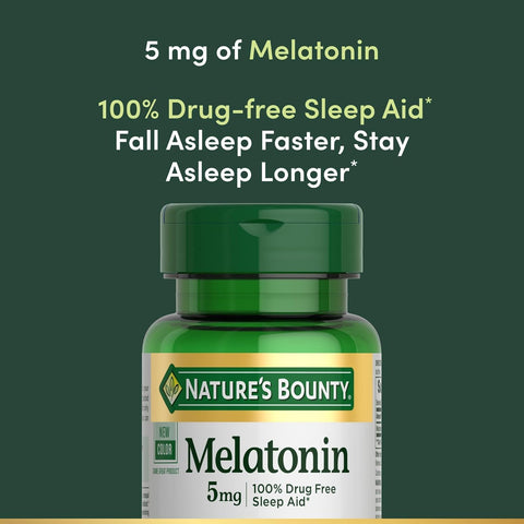 Nature's Bounty Super Strength Melatonin 5 mg Softgels 90 ea (Pack of 4)