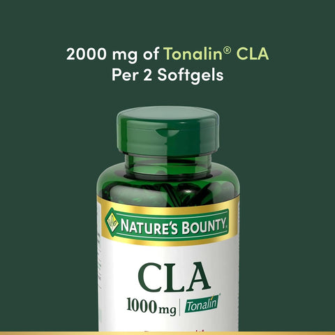 Nature's Bounty Tonalin Pills and Dietary Supplement, Diet and Body Support, 1000 mg, 50 Rapid Release Softgels