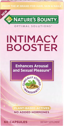 Nature's Bounty Optimal Solutions Intimacy Booster, Clinically Shown to Enhance Sexual Pleasure and Arousal, 60 capsules, 30 Total Servings